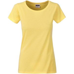 James and Nicholson Dames/dames Basic Organic Katoenen T-Shirt (Lichtgeel)