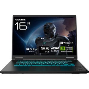 GIGABYTE - GAMING A16 3VHK3EE893SH - Gaming Laptop - Zwart - 16 inch - RTX 5060 - Ryzen 7 - 16GB/512GB