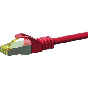 Danicom Cat7 S/FTP (PIMF) patchkabel - 10 meter rood - netwerkkabel - internetkabel - UTP kabel - RJ45 - 10000 mbit/s