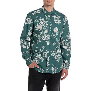 Replay - M4118 .000.74924 Overhemd - Blauw - Katoen