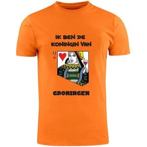 Ik ben de koningin van Groningen Oranje T-shirt | Koningsdag | Queen | Koningin | Unisex