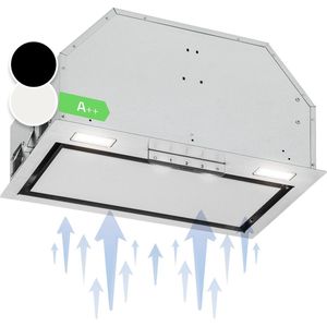 Klarstein Camila 52 Afzuigkap - Inbouwkap - Afzuigvermogen: 397 M³/H - Booster Vermogen 447 M³/H - 3 Standen - Led Kookplaatverlichting: 2 X 2 W - Touch Paneel - Eek: A++ - 60 Db Max. - Roestvrij Staal