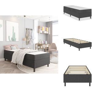 vidaXL Boxspringframe - Boxspringframes - Boxspring - Boxsprings - Boxspringframe stof grijs 100x200 cm