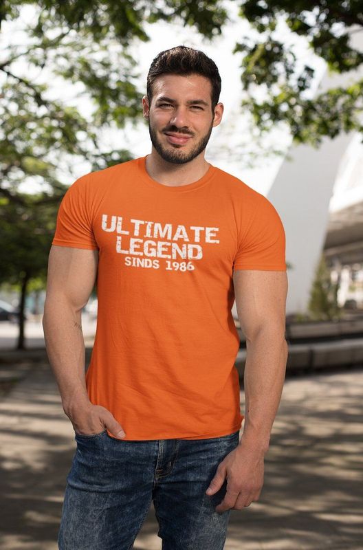 Trui - T shirt met lange mouw - Jongens - Oranje - Snoopy hockey - 6 maand 68