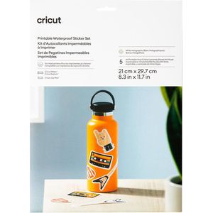 Cricut Waterbestendige Stickerset - A4- Holografisch wit (5 vellen)