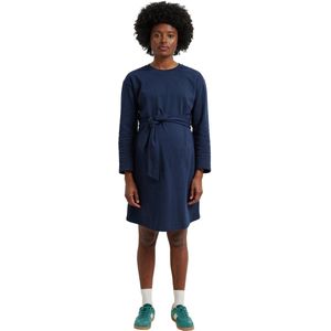 Vertbaudet - Zwangerschapsjurk - Marineblauw - Korte Sweaterstof - Wijde Pasvorm
