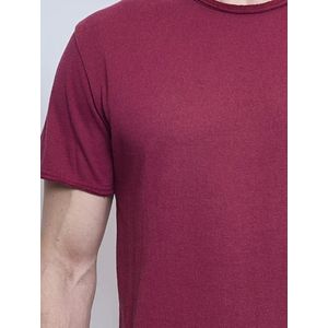 X-Name - Heren T-Shirt - Donkerrood - Zachte Stof - Italianstyle