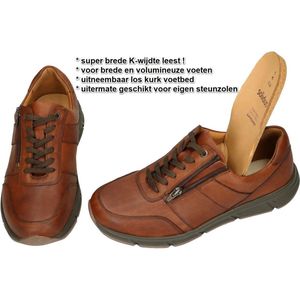 Solidus - Heren - Sneakers - Cognac - Rundsleder - K-wijdte