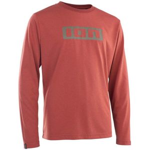 ION - Bike Tee Logo LS DR - T-shirt - Rood - Lange Mouwen