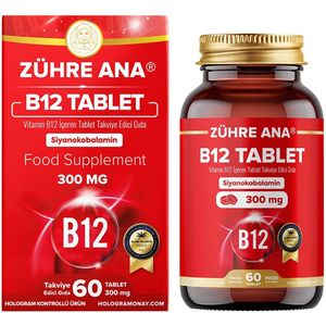 Zühre Ana® Vitamine B12 Tabletten – Ondersteuning voor Energie en Gezondheid