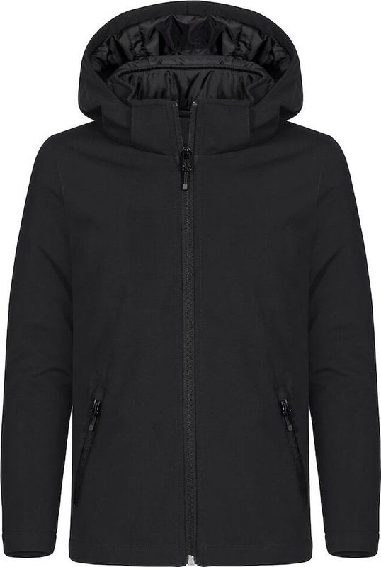 Clique - Padded Hoody - Softshell Jack - Zwart - Junior Kinderen