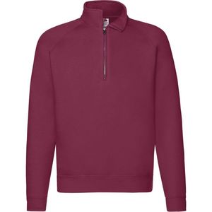 Fruit Of The Loom Heren Ritssluiting Neck Sweatshirt (Bordeaux)