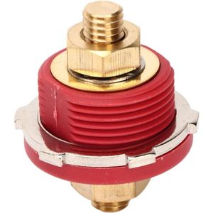 Doorvoerpaneel Batterijconnector 250A 3/8 Inch - Zinklegering Messing Heavy Duty Universele Veilige Verbinding voor RV voor Marine (Rood)