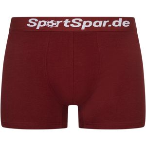 SportSpar Heren ""Sparbuchse"" Boxershort | Heren Boxershort | Boxershort Heren | 1 Pack | Heren Ondergoed | Boxershorts | Katoen | Bordeaux Rood | Maat: L ( Large )