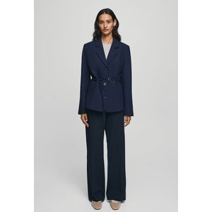 Moss Copenhagen - 19431 Freylia Pants - Mari Blue Melange - Dames Broeken