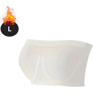 Livano BH Zonder Beugel - Zonder Bandjes - Push-up Bh's - Comfort Beha - Comfortabel - Sterk - Yoga - Dames - Wit - Maat L