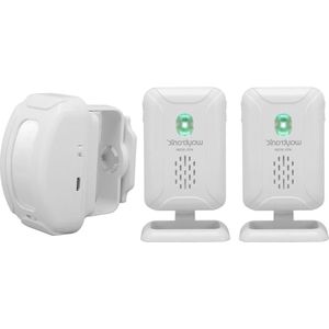 Bewegingssensor Deurbel 2 Ontvanger - Winkel Kantoor - Thuis Voordeur - Bewegingsmelder Alarm - Verzorger Herinnering - Ouderen Bezoeker - Bel voor Binnenkomst Welkom .