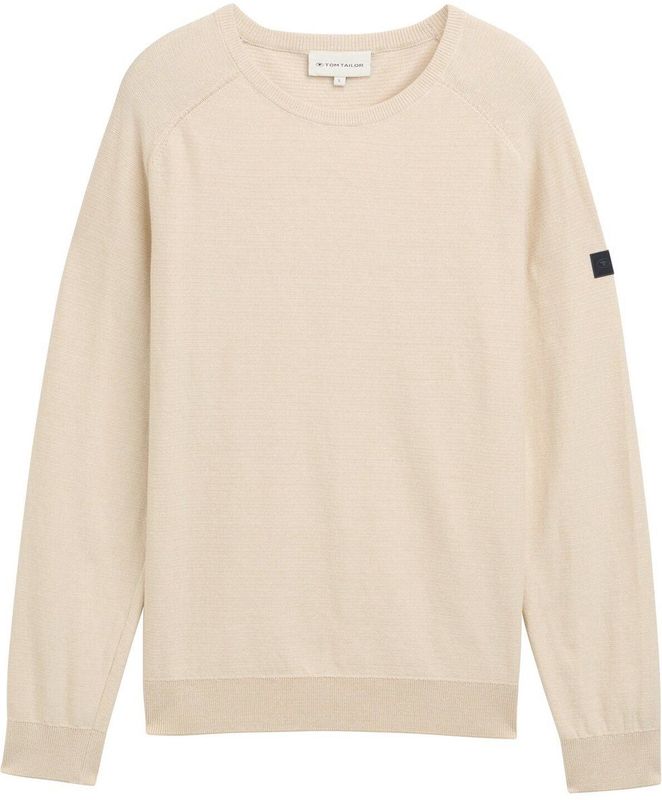 TOM TAILOR - Trui - Beige - Knitwear - Lange Mouw