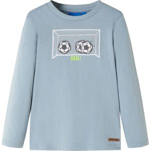 vidaXL - Kindershirt - met - lange - mouwen - 92 - lichtblauw