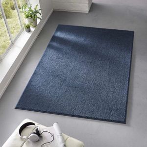 Laagpolig vloerkleed - Bliss donkerblauw 80x250 cm