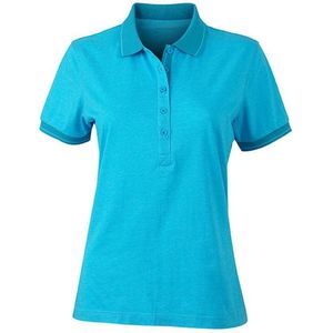 James and Nicholson Vrouwen/dames Heather Polo (Turkoois Melange/Turkoois)