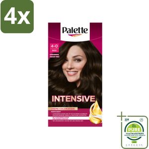 Poly Palette - Haarverf - Donkerbruin 800 - 115ml - Voordeelverpakking - 4 stuks - Haarverf - Donkerbruin