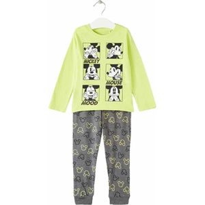 Mickey Mouse pyjama - maat 116 - Mickey Mouse pyama - geel met antraciet