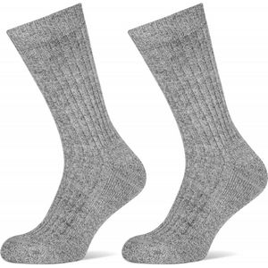 Geitenwollen 3-paar dikke wollen sokken - Kelvin - 42 - Grijs.