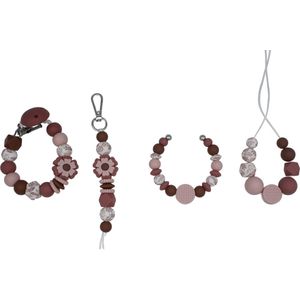 Babyset Bloem Licht oud Roze Rouge