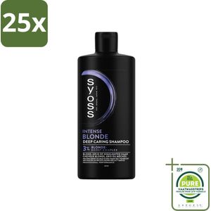 25 x SYOSS - Blonde - Shampoo - Langdurige Styling - 440ml - Grootverpakking - Blond Shampoo - Blonde Haarkleur - Gele Gloed Neutraliseren - Haarverzorging Blond Haar - Syoss Shampoo