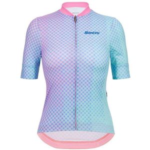 Santini Paws Forma Korte Mouw Wielertrui Groen L Vrouw