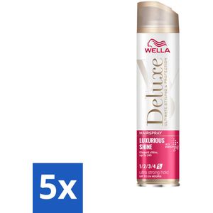 Wella – Deluxe Luxurious Shine – Haarspray – 250 ml - Bulkverpakking - 5 stuks