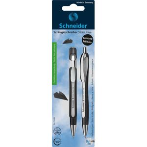 Schneider balpen - Slider Rave - penpunt XB - wit/zwart - op blisterkaart - S-73260