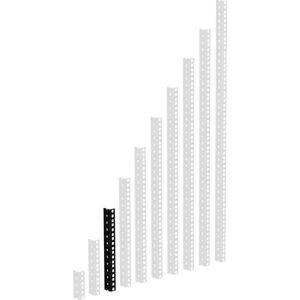 Adam Hall 61535B6 Rackrail, zwart geperforeerde gaten, 6 HE - Profiel