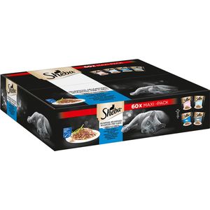 Sheba natte voeding kat - Vis in gelei - MAXI PACK - 60 stuks - 5100g