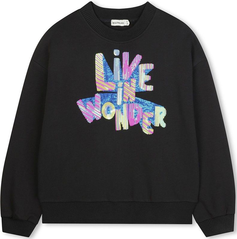 Billieblush - U21550 - Sweatshirt - Zwart - 8 Years - Meisjes