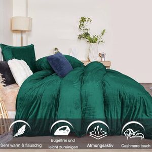Dekbedovertrek - 200 x 220 cm - Super Warm en Pluizig - Onderhoudsarm - 1 stuk