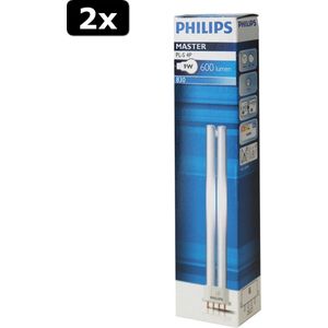 2x Philips 2010078919 8711500260932 Spaarlamp PL-S Kleur 830 4-p 9w