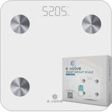 e.volve Weegschaal Personenweegschaal Digitaal - 20x - Wit - Slimme Weegschaal met Lichaamsanalyse - Digitale Weegschaal - Incl. App
