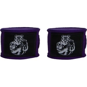 ORCQ Bear boxing handwraps- Boks Wraps - Boksbandages - Kickboks bandage - Paar - 450cm Paars