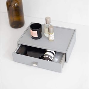 Ibenzoa® Stijlvolle grijze make-up opberger met lade voor georganiseerde opslag