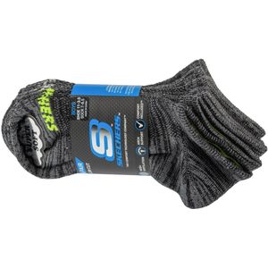 Skechers 6pk Boys No Terry Socks, Unisex, Zwart, Sokken, maat: 31-34