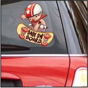 Baby On (skate) Board Auto Sticker | Auto Sticker | Jongen