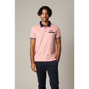 DEELUXE Katoenen poloshirt met kraag, voorzak en mouwen met contrasterende details XXL