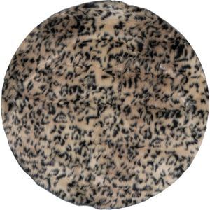 Vloerkleed Donsie Black/Brown Rond ø160 cm