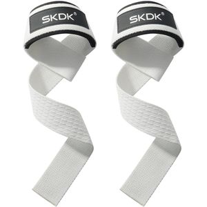 Anti-Slip Silicone Weightlifting Straps, 1 Pair, Strength Training Deadlift Hand Grips, Crossfit Wrist Support, Lifting Wrist Straps for Gym Workout, White