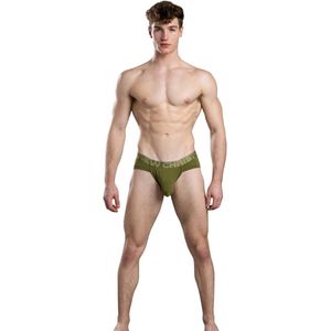 Andrew Christian Bubble Butt Brief w/ ALMOST NAKED® Olive - MAAT S - Heren Ondergoed - Slip voor Man - Mannen Brief
