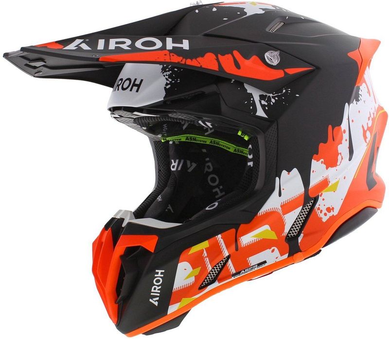 Airoh - Twist 3.0 - Crosshelm - Mat Zwart Oranje Rood - XXL