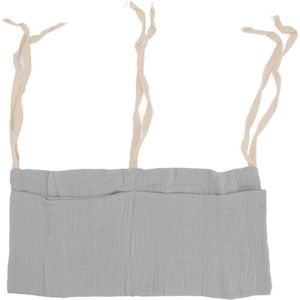 Babybed Opberg Tas 2 Zakken - Verstelbare Riem - Kwekerij Organizer - Grijs .