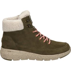 Skechers Ultra Go dames veterboot - Kaki - Maat 36